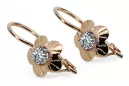 Earrings Zircon Original Vintage 14K Rose Gold Vintage style vec028r